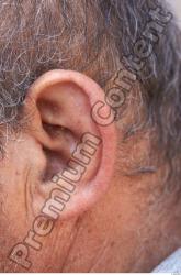 Ear Head Man White Casual Overweight Bald Street photo references